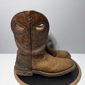 Double-H Boots Mens Size 11 D Brown Leather Western Square Toe Phantom DH5382